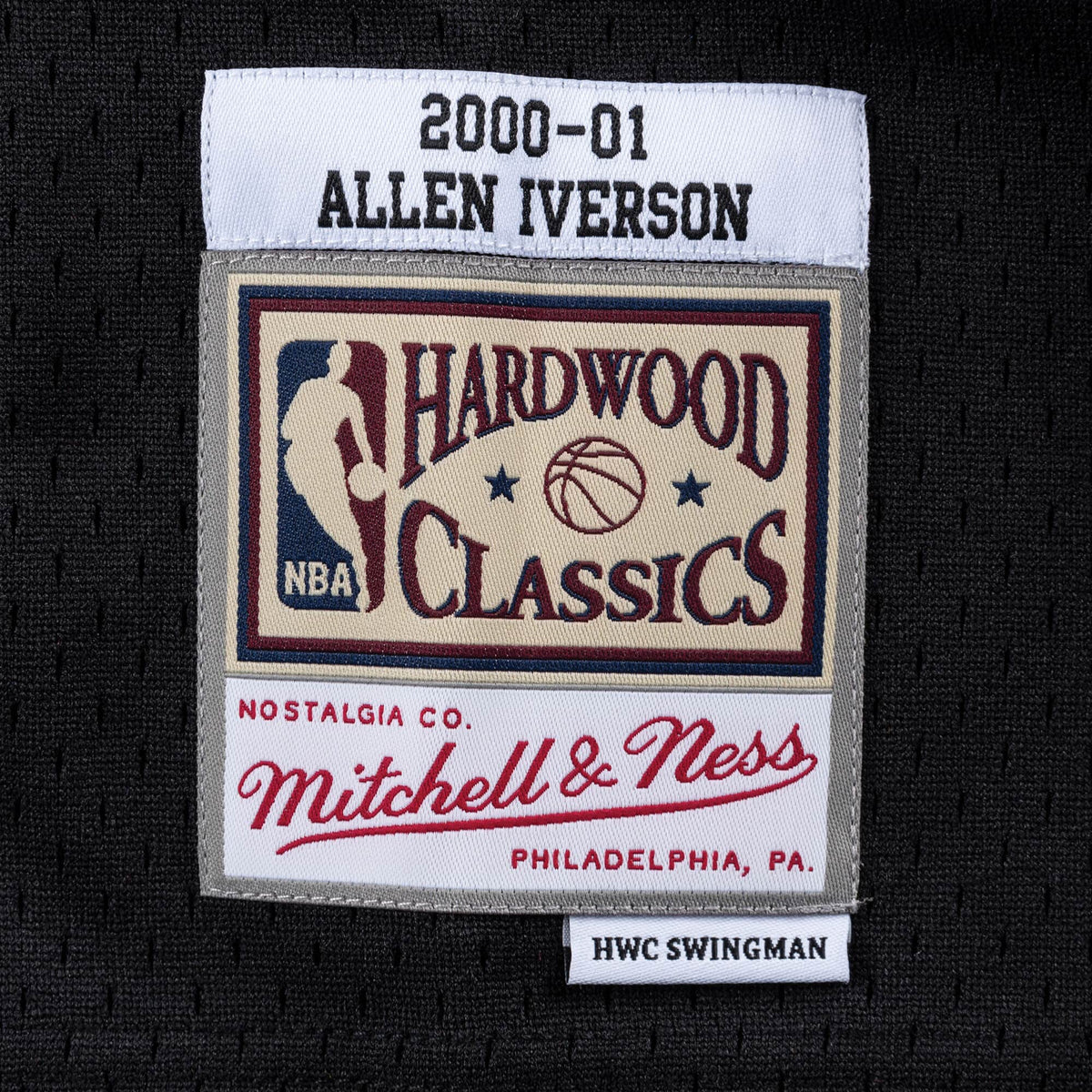 Allen Iverson Philadelphia 76ers NBA Mitchell & Ness Men Black 2000-01 Hardwood Classics Swingman Jersey product image 3,