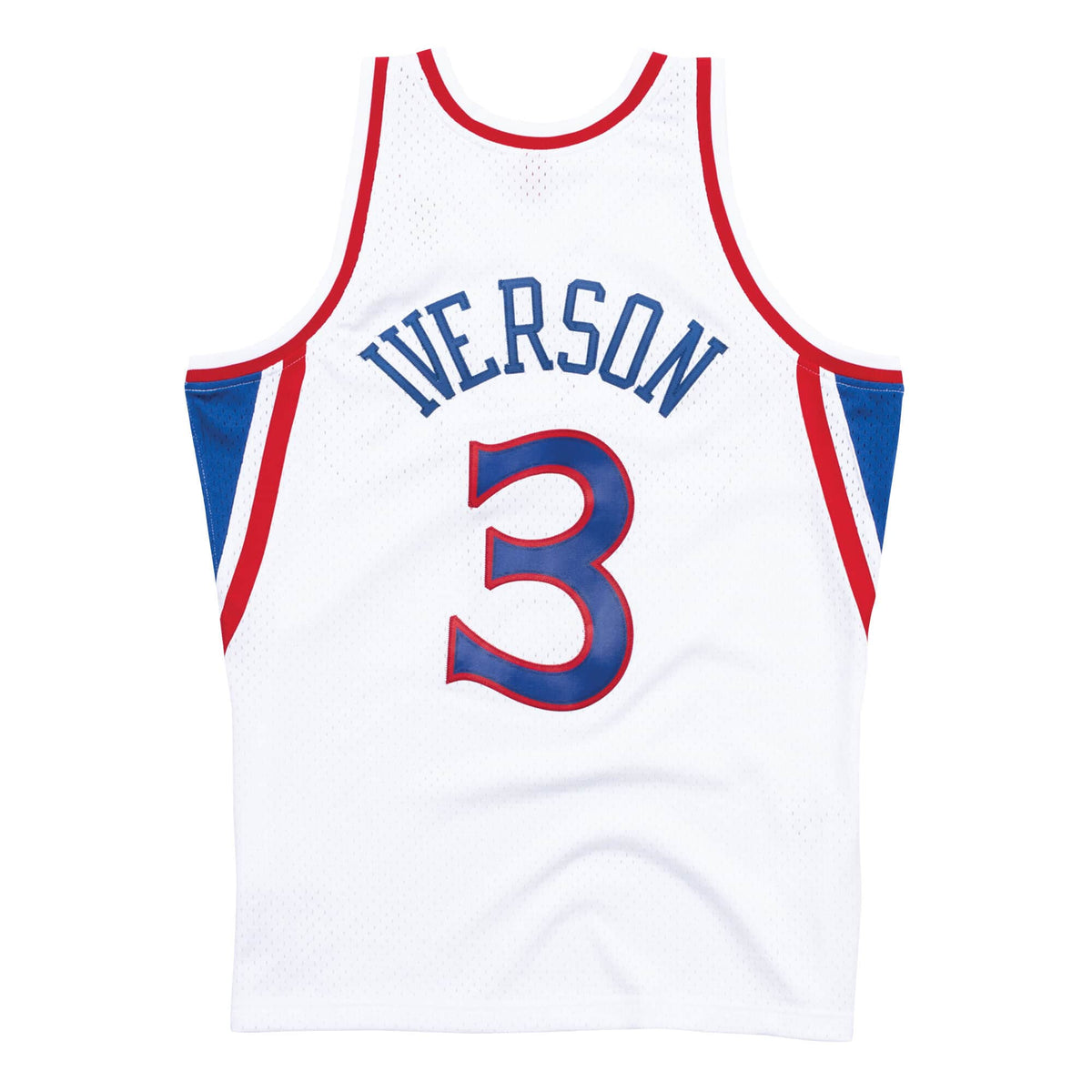 Allen Iverson Philadelphia 76ers NBA Mitchell & Ness Men White 1996-97 Hardwood Classics Swingman Jersey product image 1,