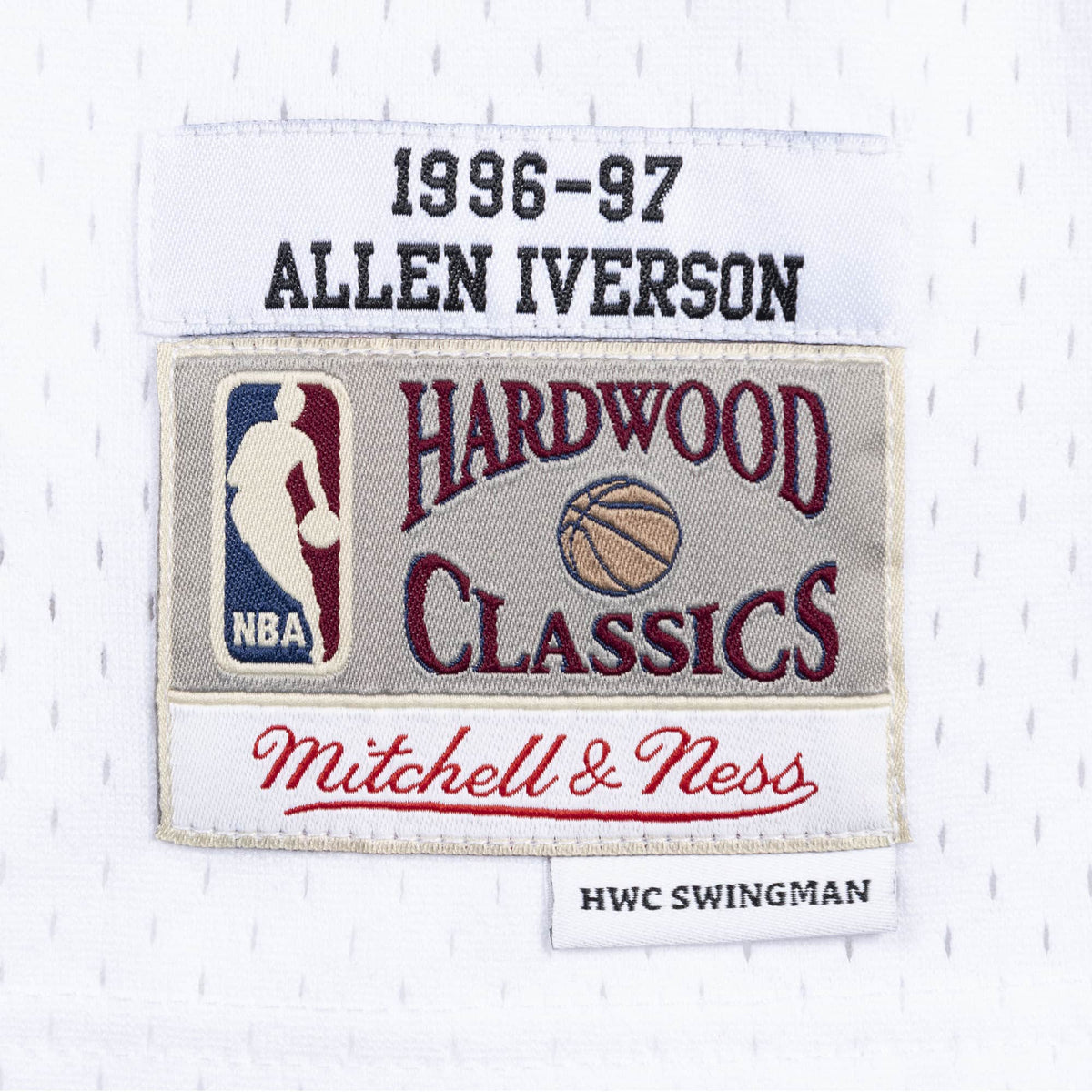 Allen Iverson Philadelphia 76ers NBA Mitchell & Ness Men White 1996-97 Hardwood Classics Swingman Jersey product image 3,