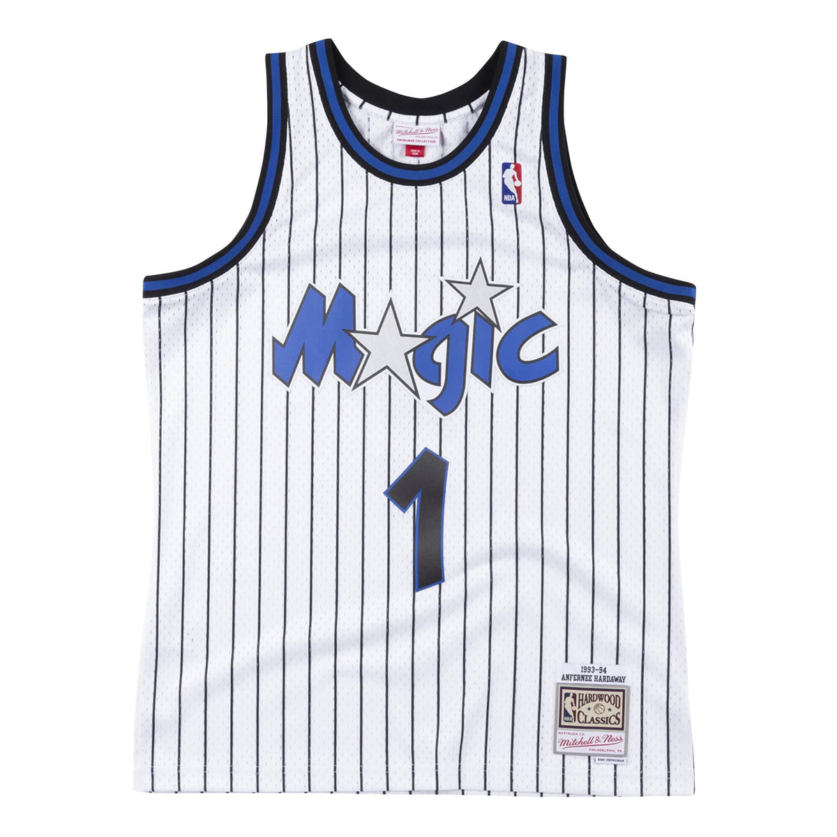 Anfernee Hardaway Orlando Magic NBA Mitchell & Ness Men White 1993-94 Hardwood Classics Swingman Jersey product image 2,
