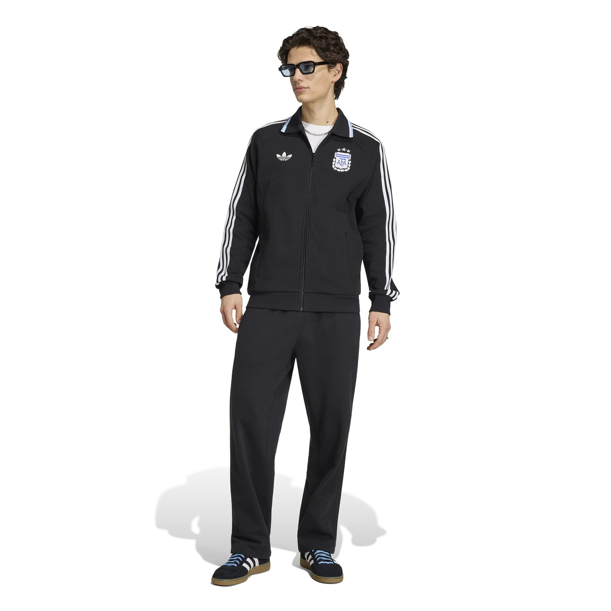 Argentina National Team FIFA Adidas Men Black Anthem Jacket product image 3, provided for visual reference and product
