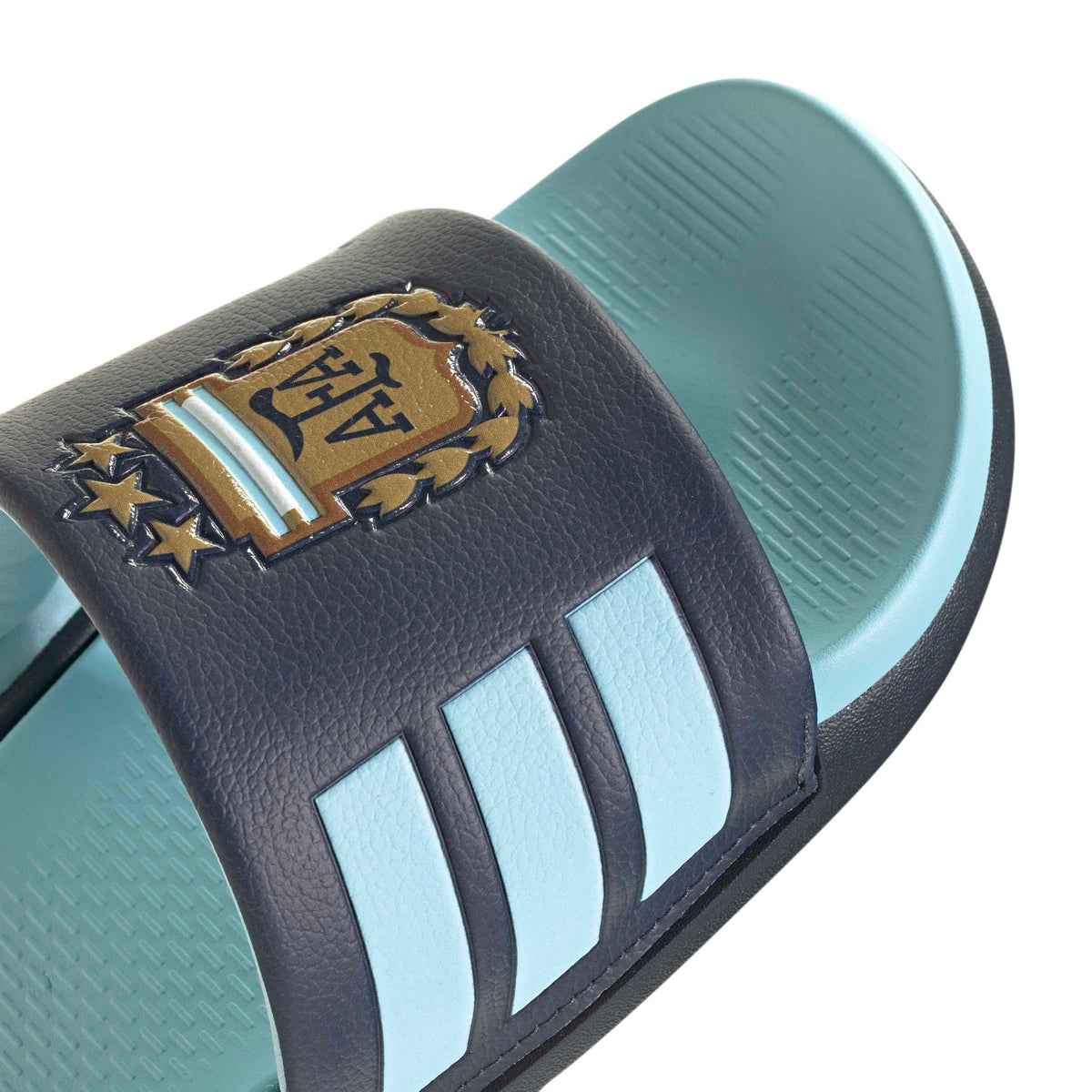 Argentina National Team FIFA Adidas Men Navy Adilette Comfort Sandals product image 2, provided for visual reference and