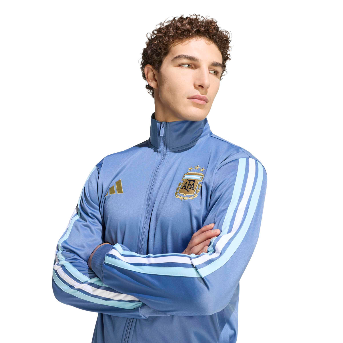Argentina National Team FIFA Adidas Men Steel Blue DNA Track Top Jacket product image 5, provided for visual reference and