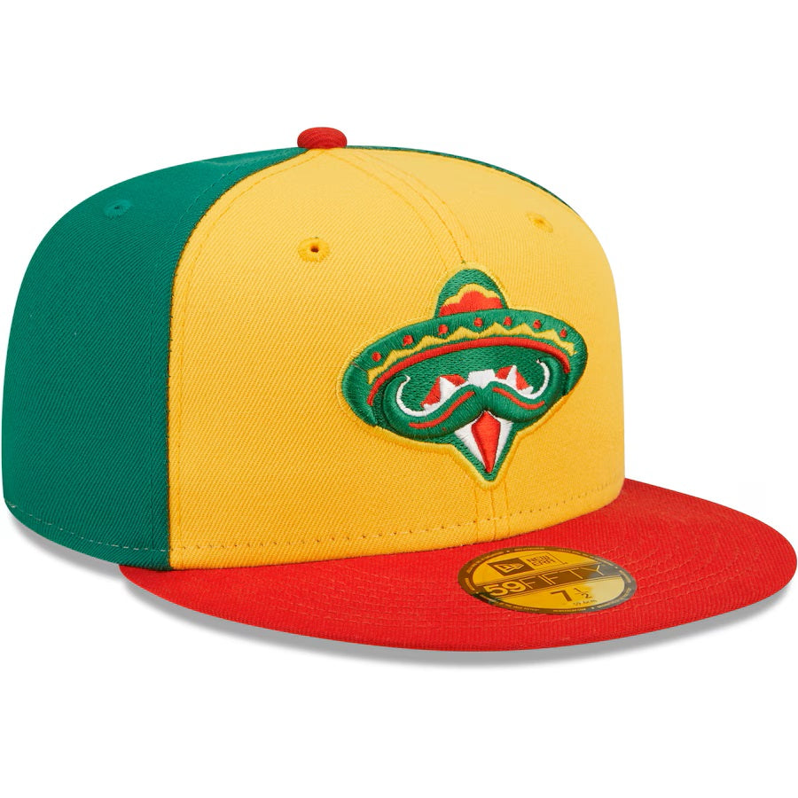Arkansas Travelers MiLB New Era Men Yellow/Red 59Fifty Copa De La Diversion Fitted Hat product image 4, provided for visual