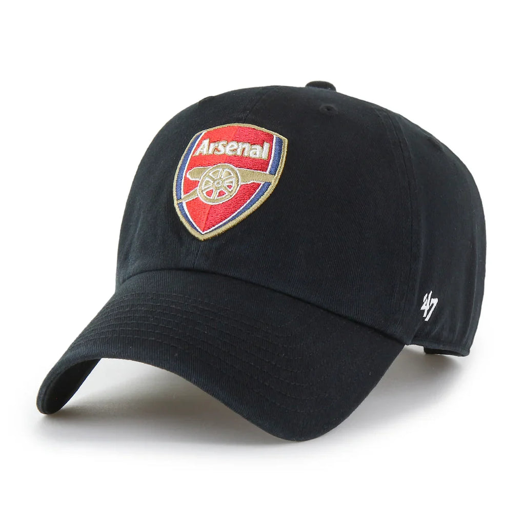 Arsenal FC EPL 47 Brand Men Black Clean up Alternate Adjustable Hat product image 1, provided for visual reference and