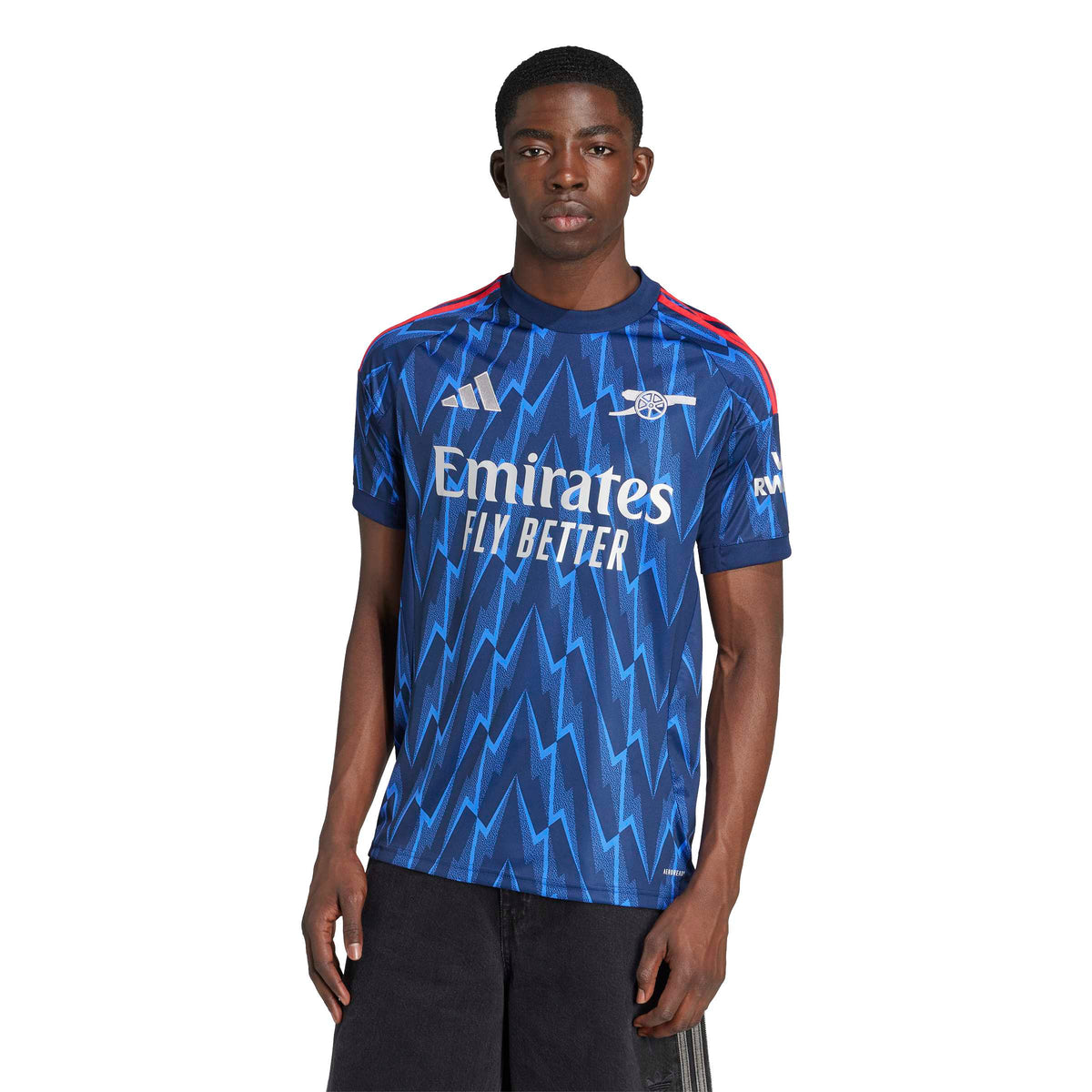 Arsenal FC EPL Adidas Men Navy 2025/26 Replica Away Jersey product image 3, provided for visual reference and product detail