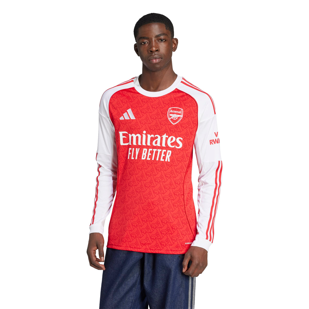 Arsenal FC EPL Adidas Men Red 2025/26 Replica Long Sleeve Jersey product image 3, provided for visual reference and product