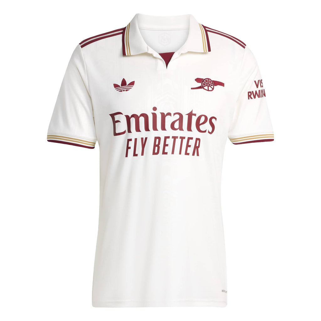 Arsenal FC EPL Adidas Men White 2025/26 Replica Third Jersey product image 1, provided for visual reference and product