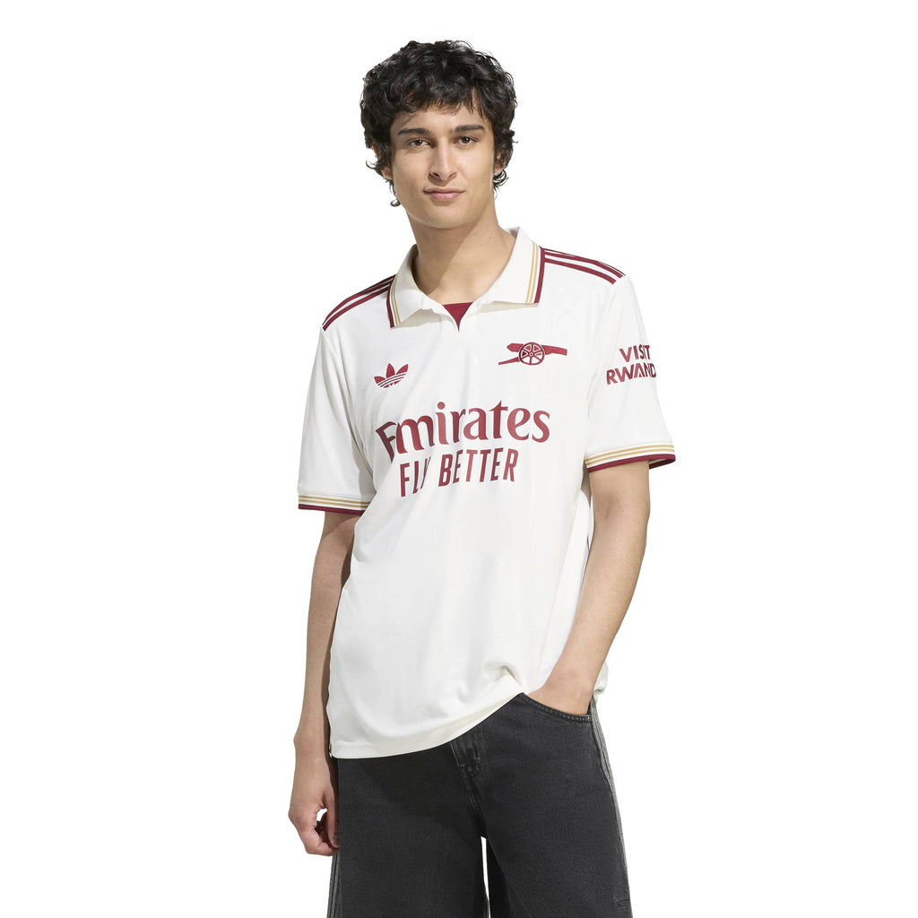 Arsenal FC EPL Adidas Men White 2025/26 Replica Third Jersey product image 3, provided for visual reference and product
