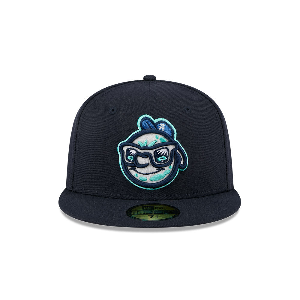 Asheville Tourists MiLB New Era Men Navy 59Fifty Authentic Collection Fitted Hat product image 3, provided for visual