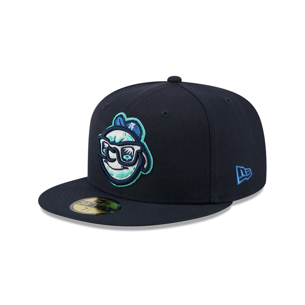 Asheville Tourists MiLB New Era Men Navy 59Fifty Authentic Collection Fitted Hat product image 1, provided for visual