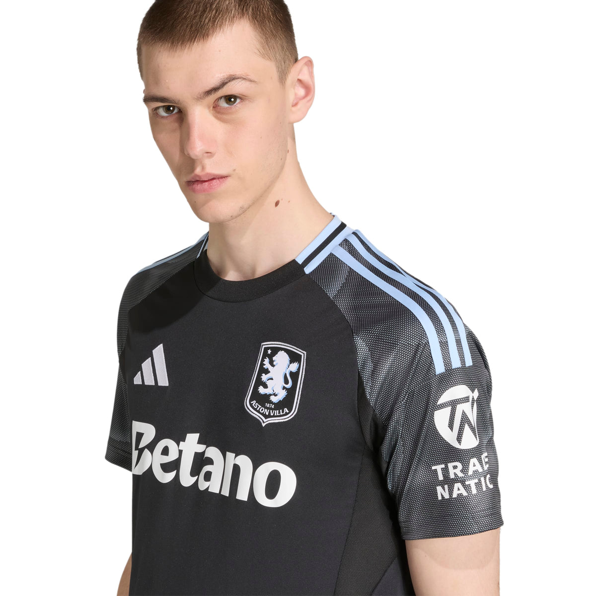 Aston Villa EPL Adidas Men Black 2025/26 Replica Away Jersey product image 7, provided for visual reference and product