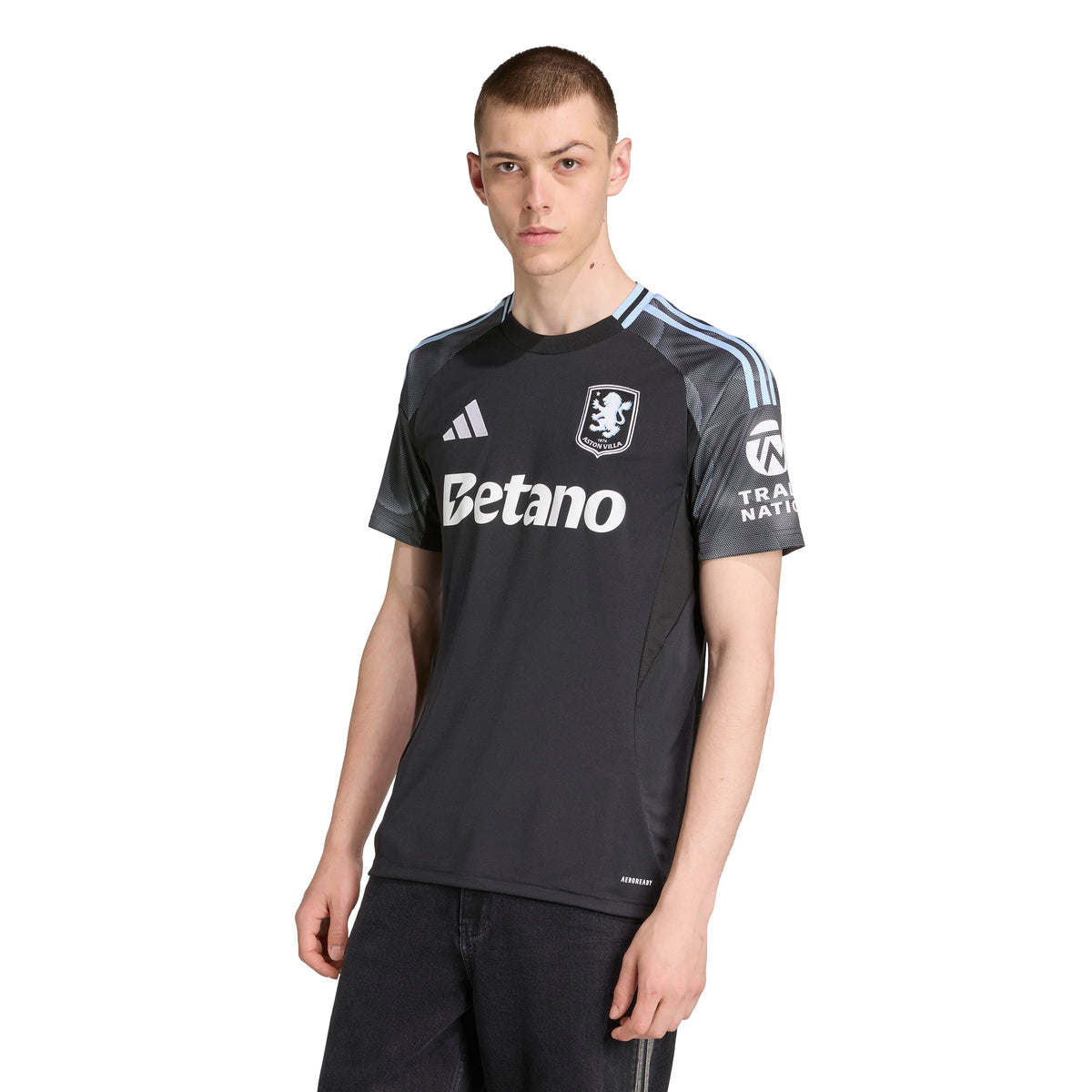 Aston Villa EPL Adidas Men Black 2025/26 Replica Away Jersey product image 3, provided for visual reference and product