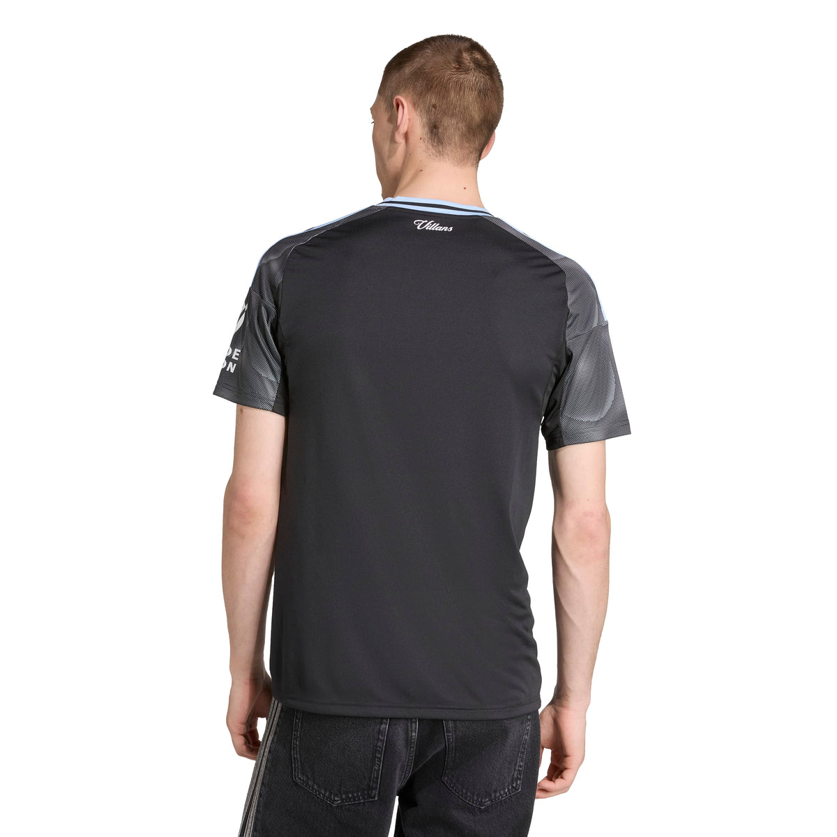 Aston Villa EPL Adidas Men Black 2025/26 Replica Away Jersey product image 4, provided for visual reference and product