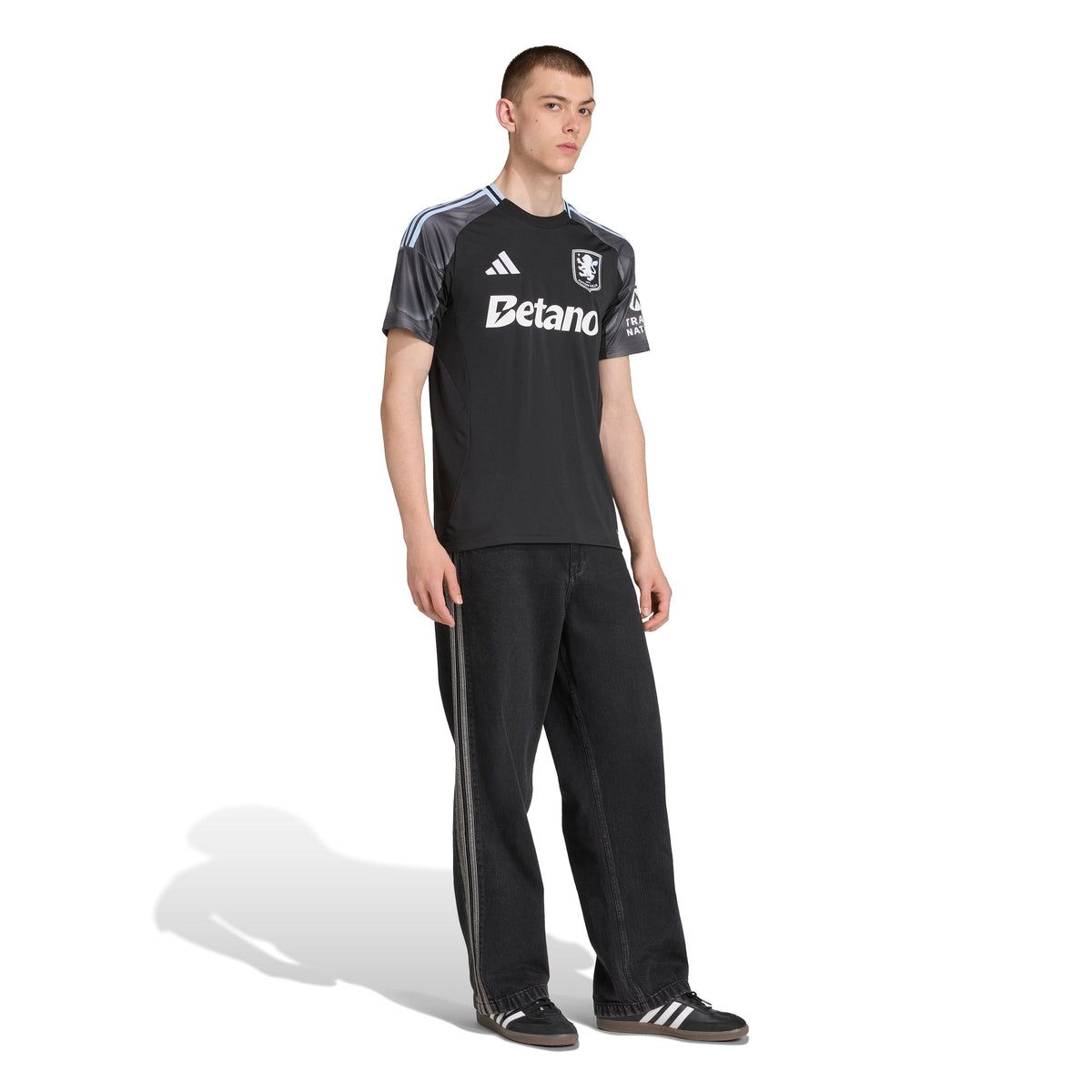 Aston Villa EPL Adidas Men Black 2025/26 Replica Away Jersey product image 5, provided for visual reference and product