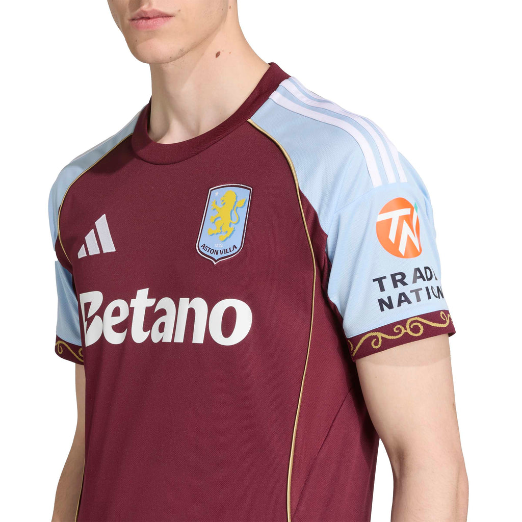 Aston Villa EPL Adidas Men Maroon 2025/26 Replica Home Jersey product image 7, provided for visual reference and product