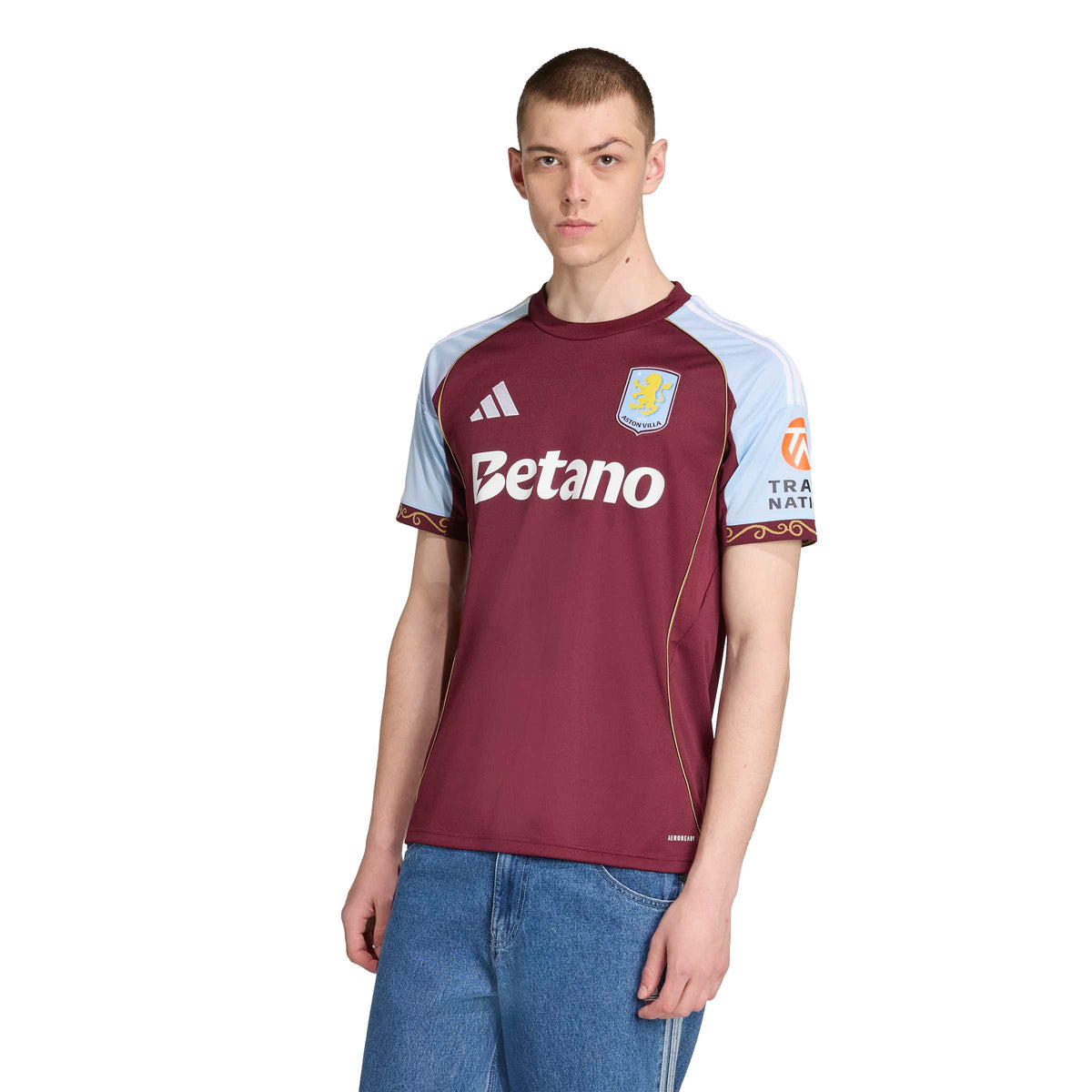 Aston Villa EPL Adidas Men Maroon 2025/26 Replica Home Jersey product image 3, provided for visual reference and product