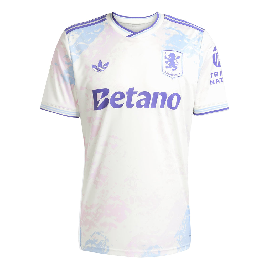 Aston Villa EPL Adidas Men White 2025/26 Third Replica Jersey product image 1, provided for visual reference and product