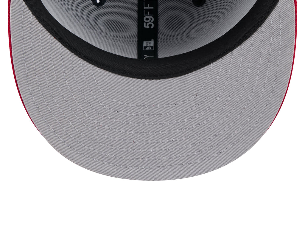 Atlanta Braves MLB New Era Men Navy 59Fifty Two Tone Pinstripe Fitted Hat product image 7, provided for visual reference and