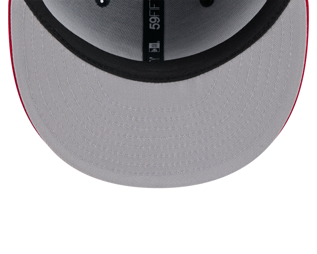 Atlanta Braves MLB New Era Men Navy 59Fifty Two Tone Pinstripe Fitted Hat product image 7, provided for visual reference and