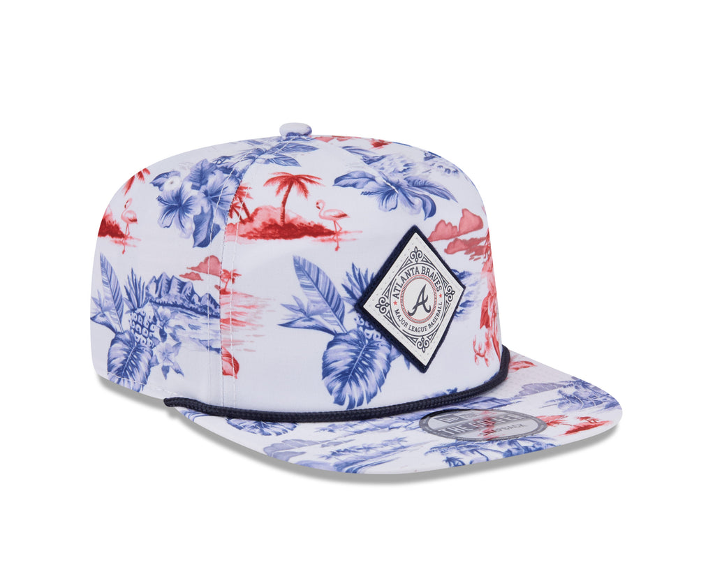 Atlanta Braves MLB New Era Men White Cord Golfer Printed Snapback product image 4, provided for visual reference and product