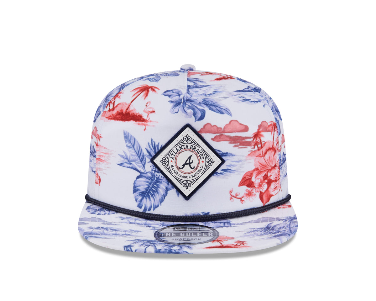 Atlanta Braves MLB New Era Men White Cord Golfer Printed Snapback product image 3, provided for visual reference and product