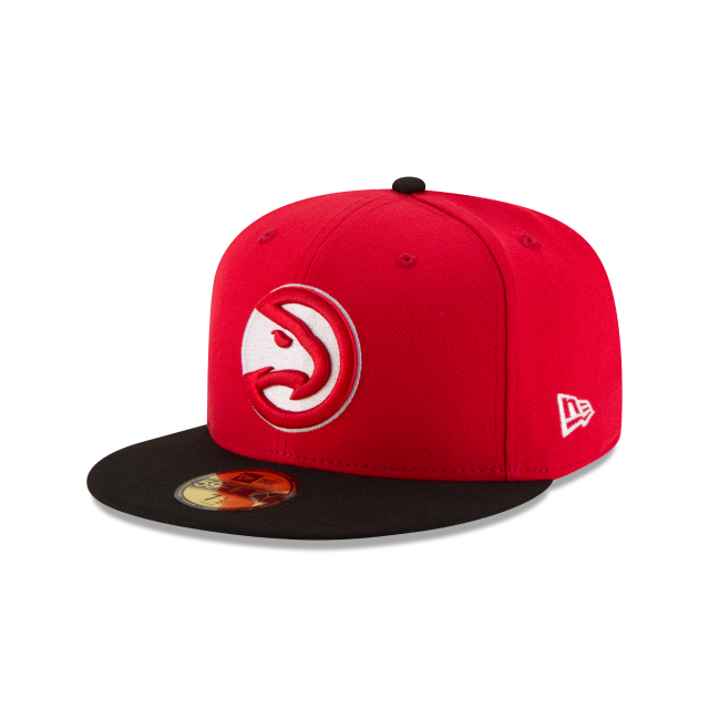 Atlanta Hawks NBA New Era Men Red/Black 59Fifty Two Tone Fitted Hat product image 1, provided for visual reference and