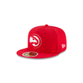Atlanta Hawks NBA New Era Youth Red 59Fifty Basic Fitted Hat product image 1, provided for visual reference and product