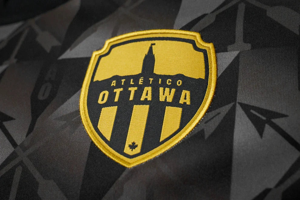 Atlético Ottawa CPL Macron Men Black 2025/26 Alternate Match Jersey product image 4, provided for visual reference and