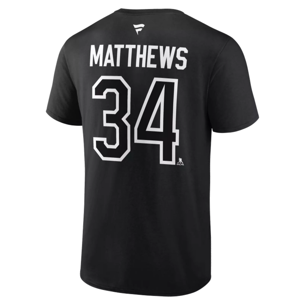 Auston Matthews Toronto Maple Leafs NHL Fanatics Branded Men Black Alternate Authentic T Shirt product image 1, provided for