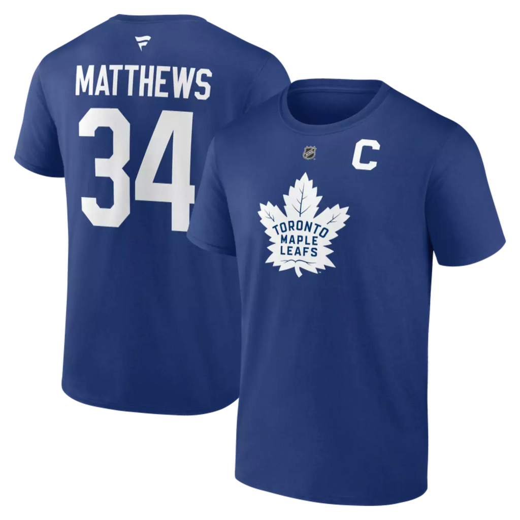 Auston Matthews Toronto Maple Leafs NHL Fanatics Branded Men Royal Blue Authentic Captain T-Shirt product image 3, provided