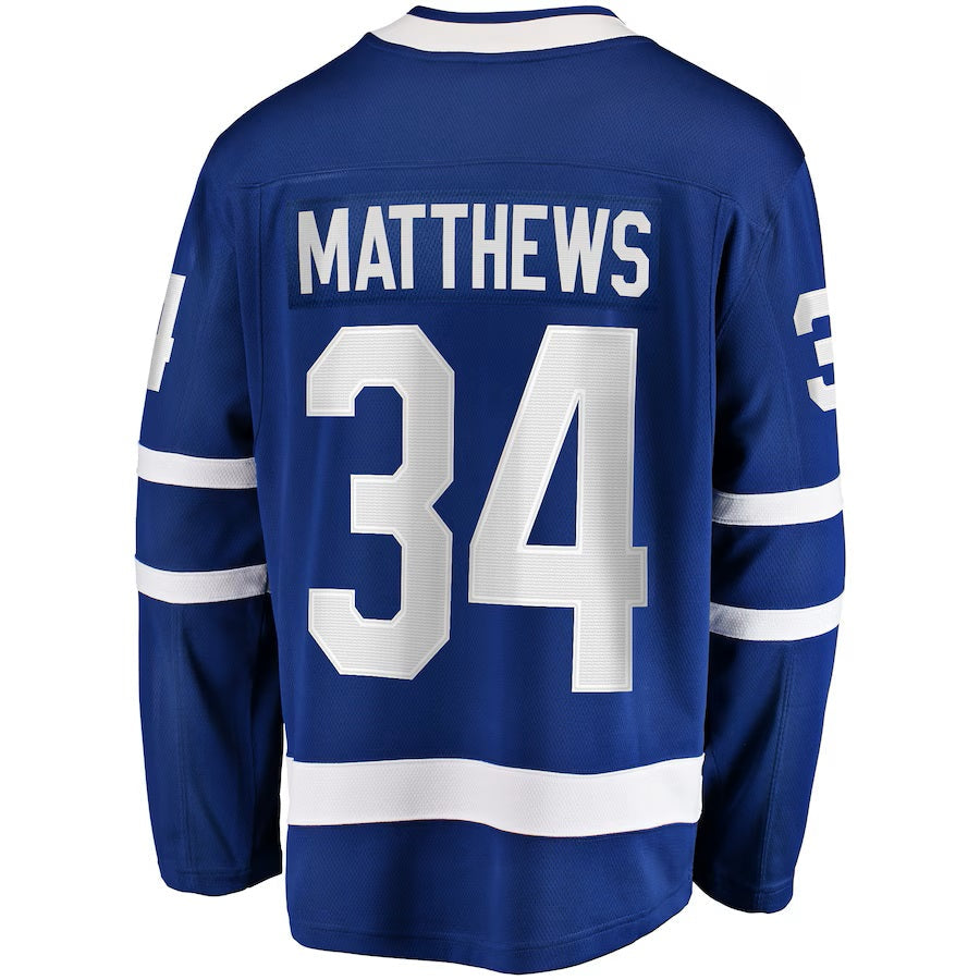 Auston Matthews Toronto Maple Leafs NHL Fanatics Branded Men Royal Blue Breakaway Jersey product image 1, provided for