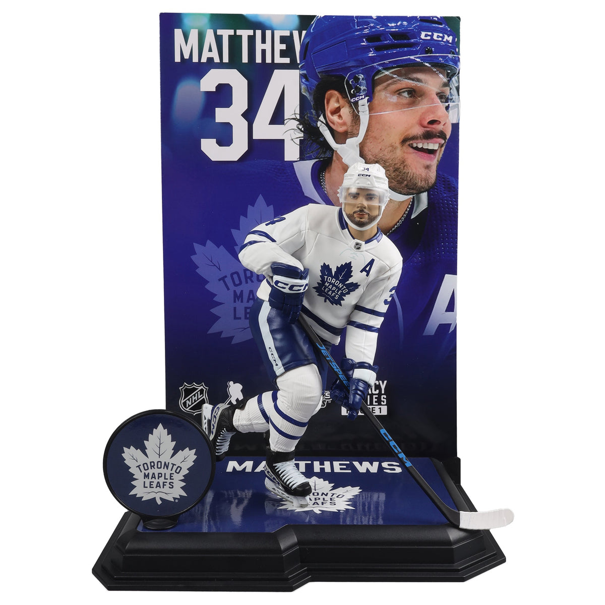 Auston Matthews Toronto Maple Leafs NHL McFarlane Toys Away Uniform Legacy Series 7" Action Figure product image 1, provided
