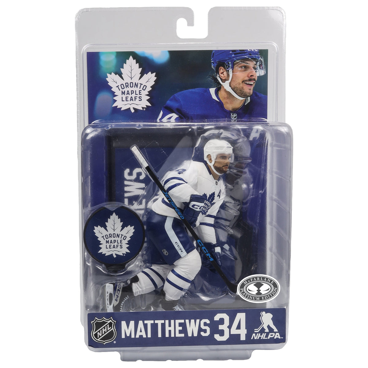 Auston Matthews Toronto Maple Leafs NHL McFarlane Toys Away Uniform Legacy Series 7" Action Figure product image 8, provided