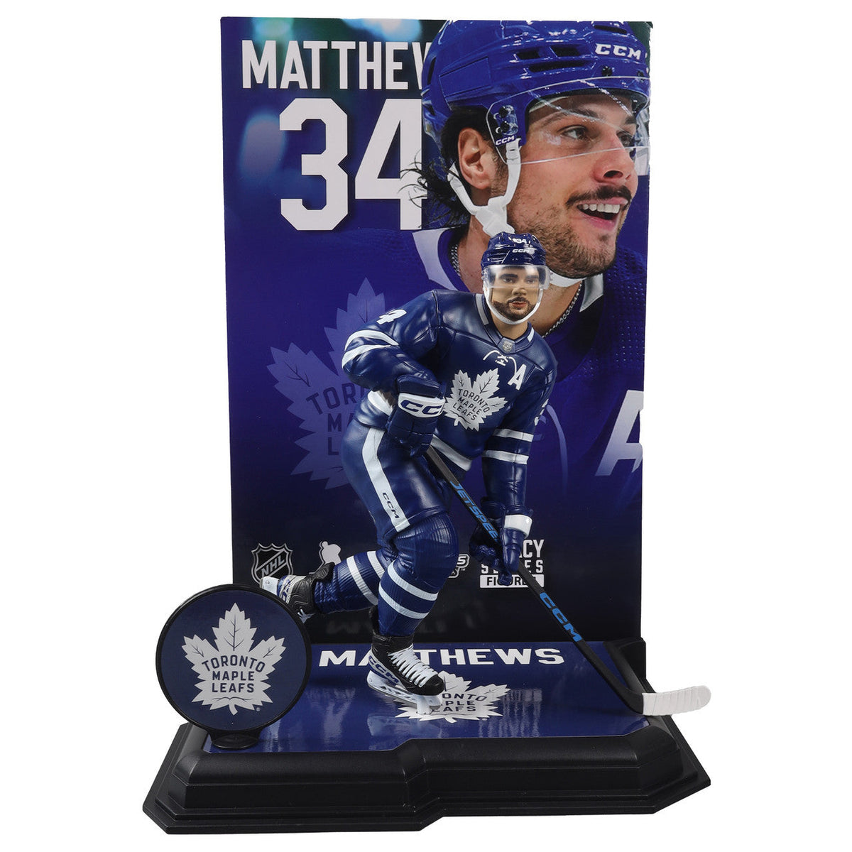 Auston Matthews Toronto Maple Leafs NHL McFarlane Toys Home Uniform Legacy Series 7" Action Figure product image 1, provided