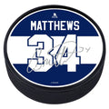 Auston Matthews Toronto Maple Leafs NHL Replica Signature Souvenir Hockey Puck product image 1, provided for visual
