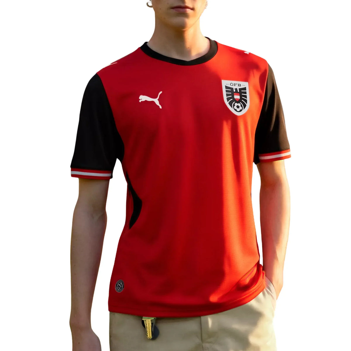 Austria National Team FIFA Puma Men Red 2026 Home Replica Jersey product image 3, provided for visual reference and product