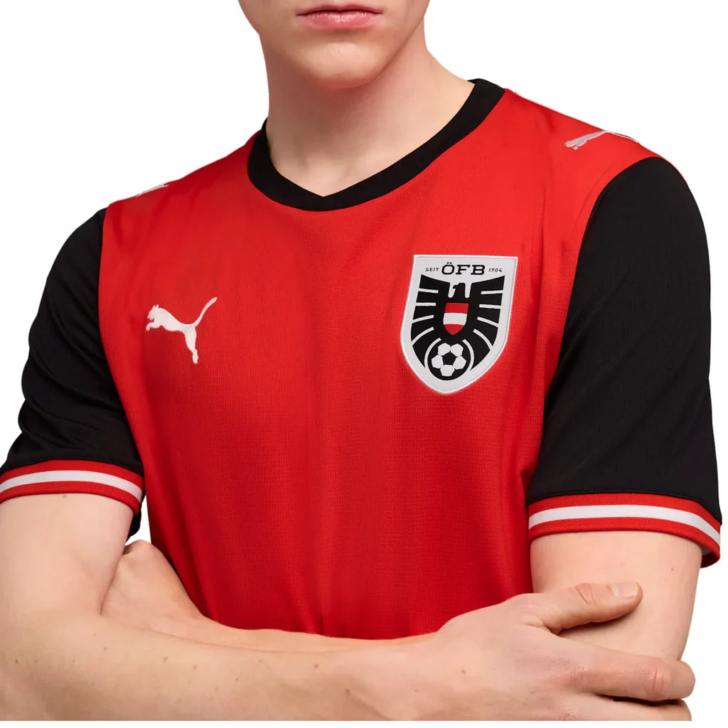 Austria National Team FIFA Puma Men Red 2026 Home Replica Jersey product image 5, provided for visual reference and product