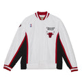 Chicago Bulls NBA Mitchell & Ness Men’s White 1997-98 Finals Warm Up Jacket product image 1, provided for visual reference