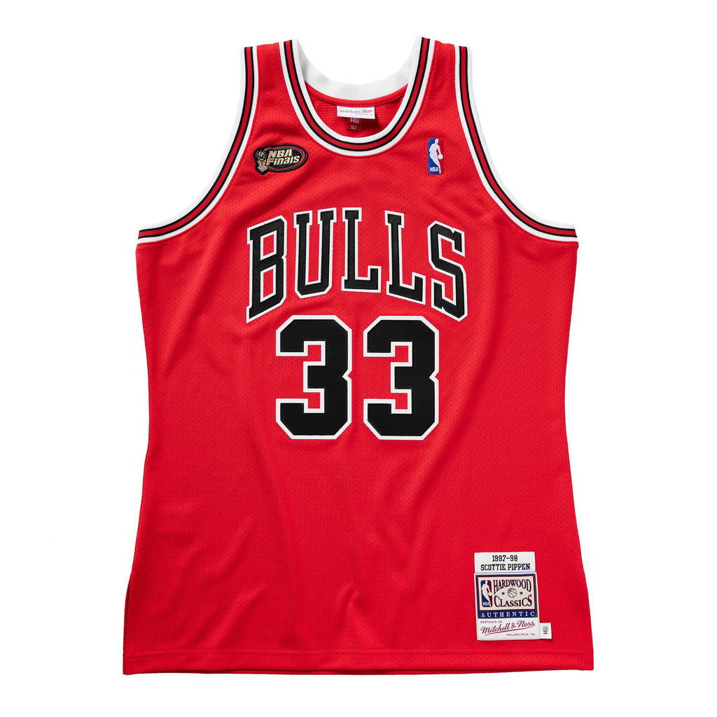 Scottie Pippen Chicago Bulls NBA Mitchell & Ness Men Red 1997-98 Hardwood Classic Authentic Jersey product image 2, provided