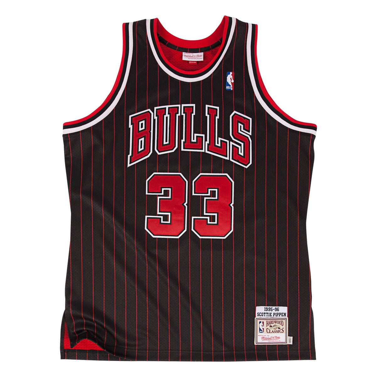 Scottie Pippen Chicago Bulls NBA Mitchell & Ness Men Black 1995-96 Hardwood Classic Authentic Jersey product image 2,