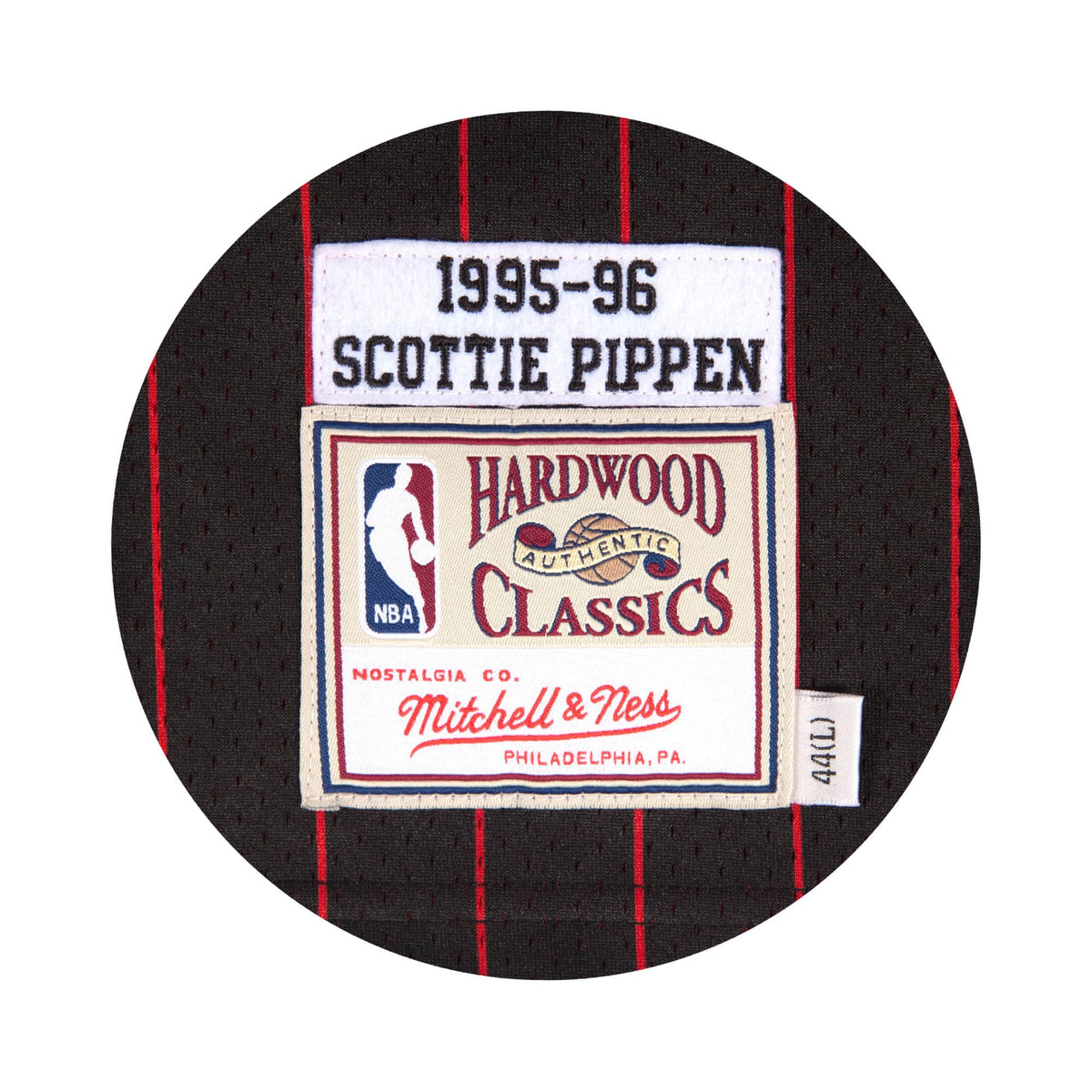 Scottie Pippen Chicago Bulls NBA Mitchell & Ness Men Black 1995-96 Hardwood Classic Authentic Jersey product image 3,