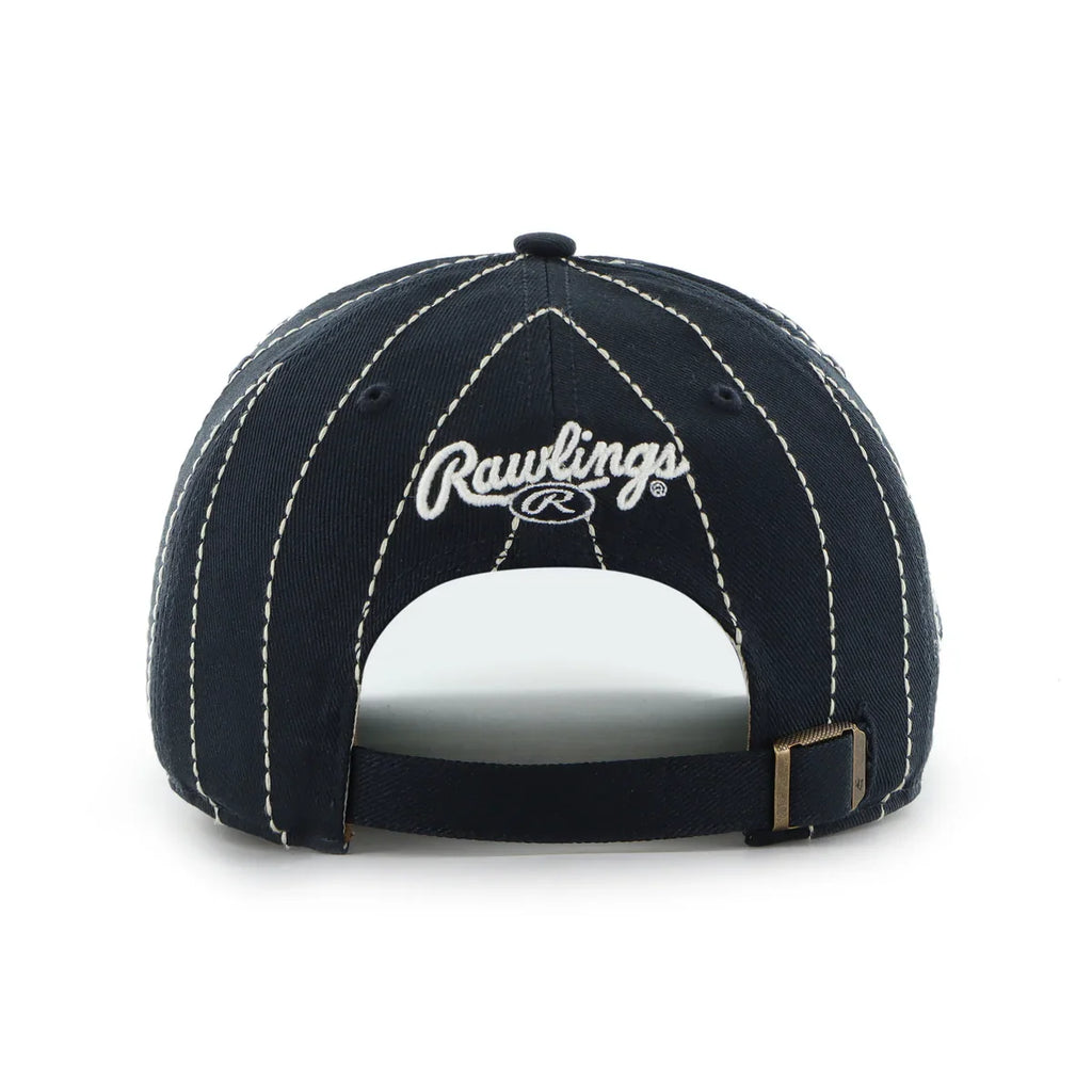New York Yankees MLB 47 Brand Men Navy Rawlings Pinstripe Hitch Adjustable Hat product image 2, provided for visual