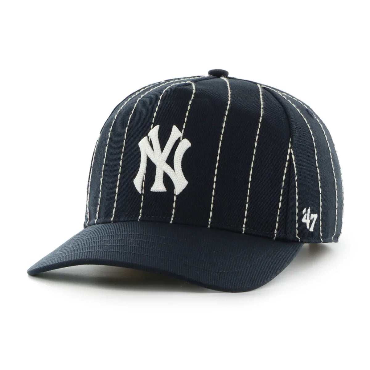 New York Yankees MLB 47 Brand Men Navy Rawlings Pinstripe Hitch Adjustable Hat product image 5, provided for visual