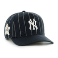 New York Yankees MLB 47 Brand Men Navy Rawlings Pinstripe Hitch Adjustable Hat product image 1, provided for visual