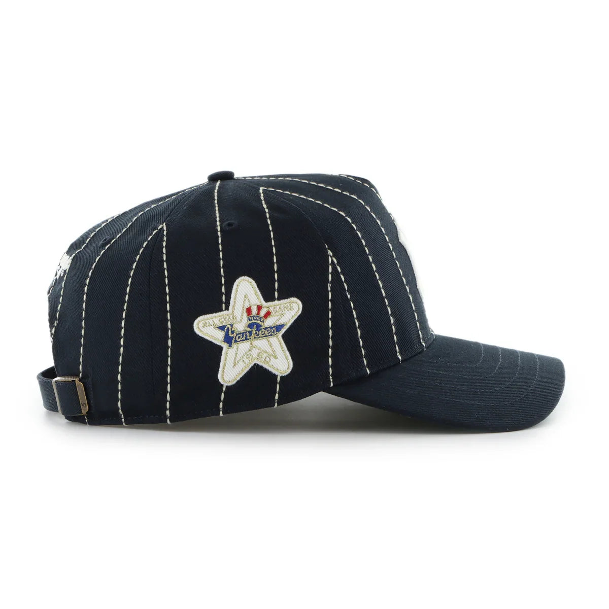 New York Yankees MLB 47 Brand Men Navy Rawlings Pinstripe Hitch Adjustable Hat product image 3, provided for visual
