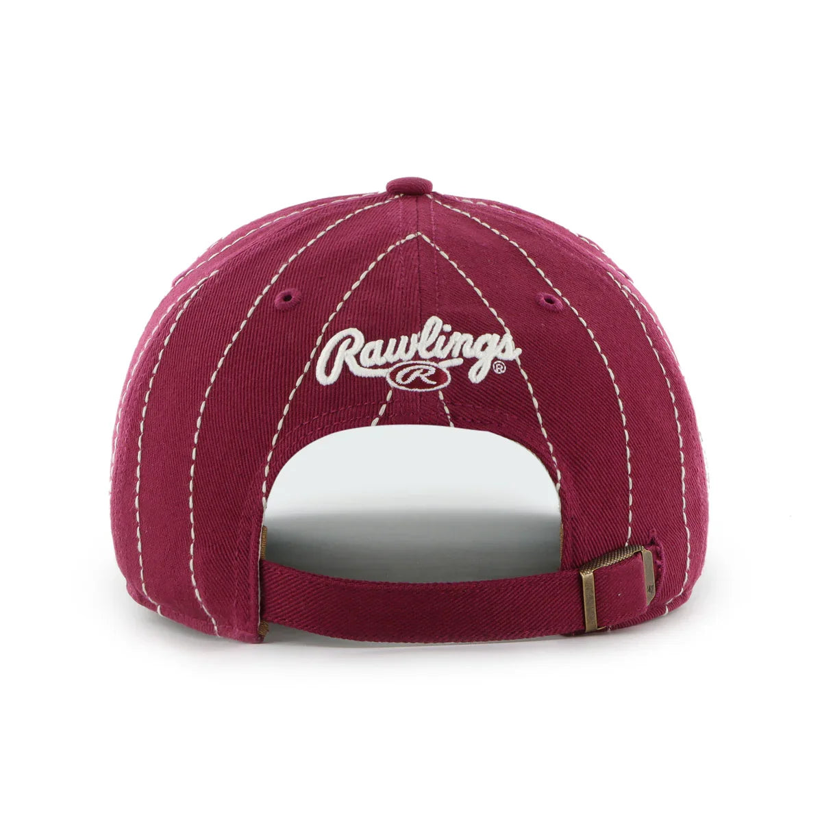 Philadelphia Phillies MLB 47 Brand Men Burgundy Rawlings Pinstripe Hitch Adjustable Hat product image 4, provided for visual