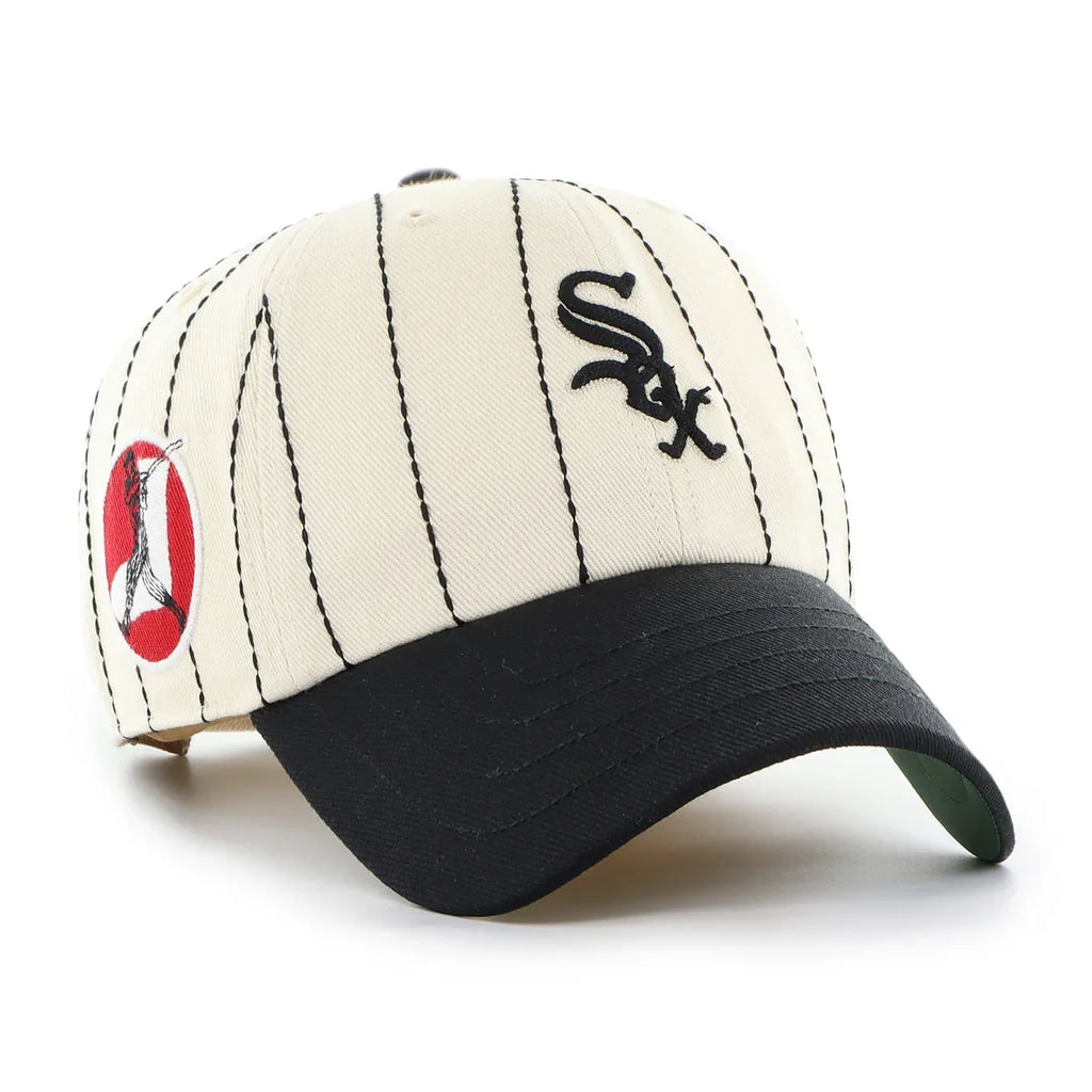 Chicago White Sox MLB 47 Brand Men Beige Rawlings Pinstripe Clean Up Adjustable Hat product image 1, provided for visual