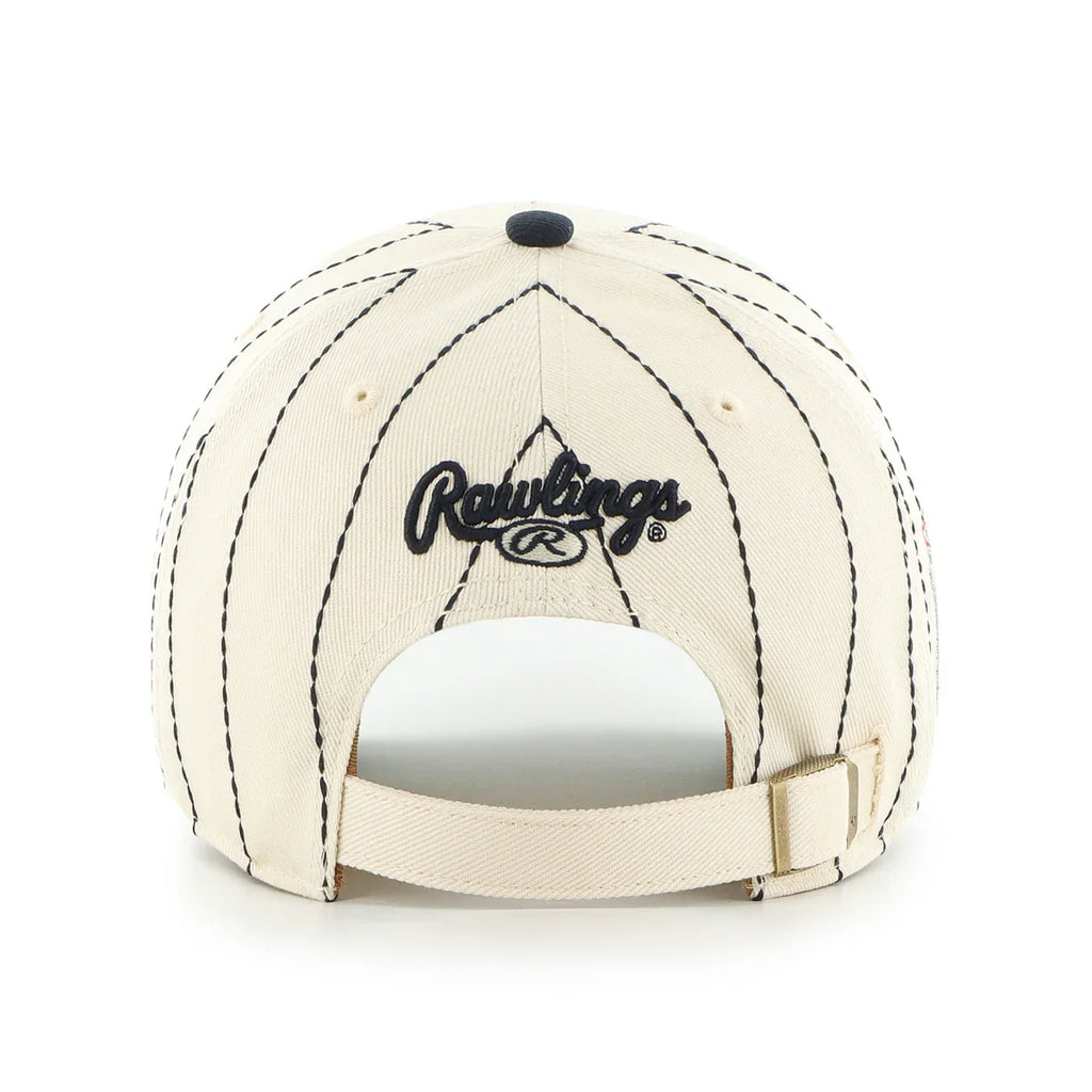 Boston Red Sox MLB 47 Brand Men Beige Rawlings Pinstripe Clean Up Adjustable Hat product image 3, provided for visual