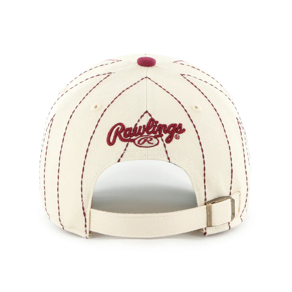 Philadelphia Phillies MLB 47 Brand Men Beige Rawlings Pinstripe Clean Up Adjustable Hat product image 2, provided for visual